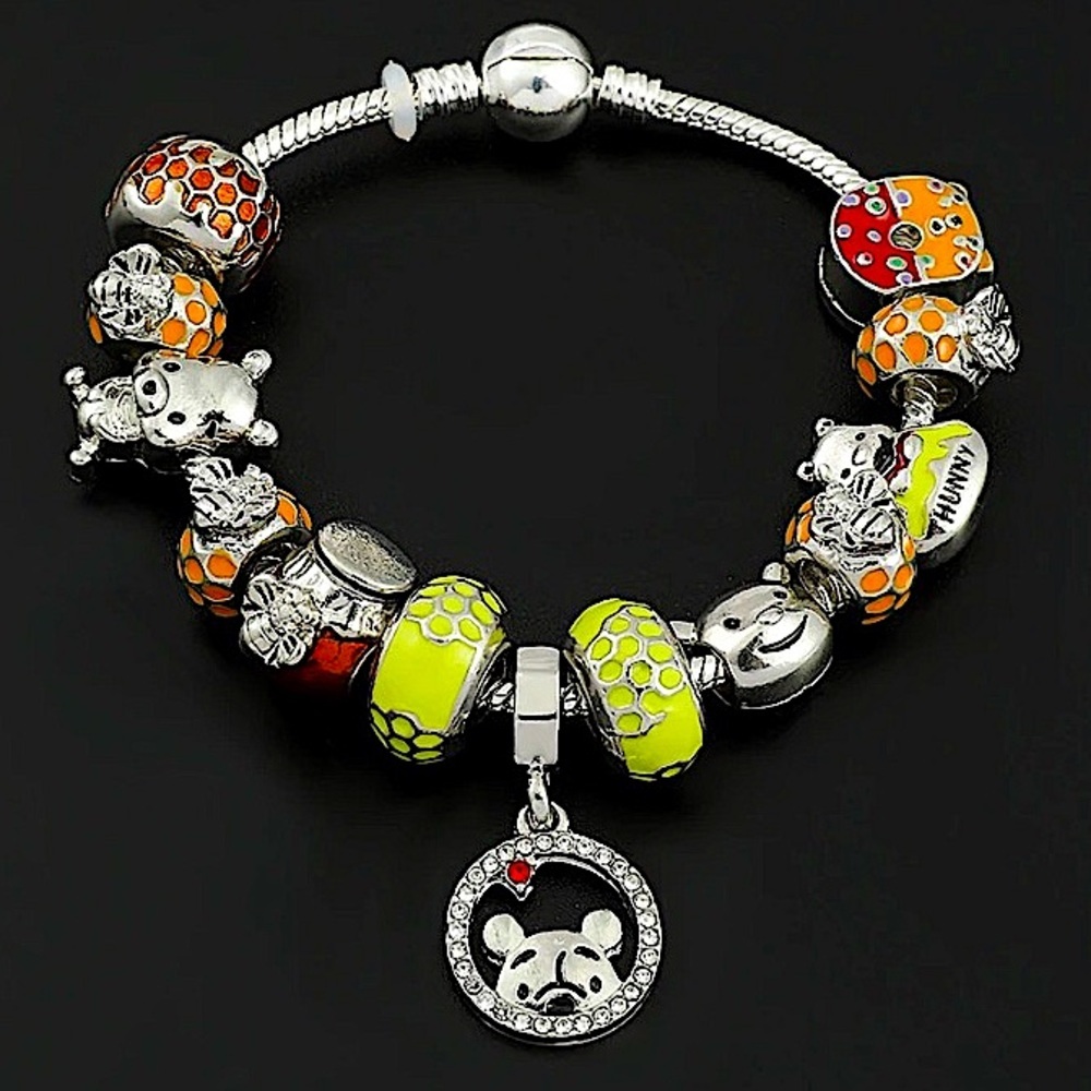 Silver Winnie The Pooh Charm Bracelet
